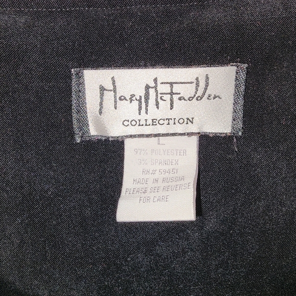 Vintage Mary McFadden embroidery details black sleevless maxi Lagenlook … - Picture 6 of 11